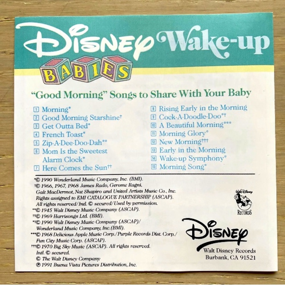 *3/$20* DISNEY BABIES WAKE-UP AUDIO DISC. “GOOD MORNING” SONGS SHARE W/YOUR BABY - Picture 2 of 6